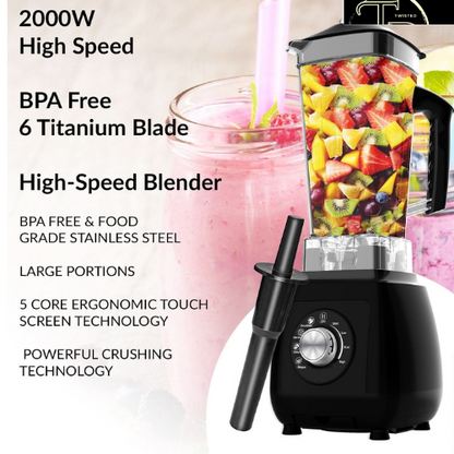 5Core Juicer Blender Machines 2000W Countertop Kitchen Smoothie Maker W 68Oz Jar